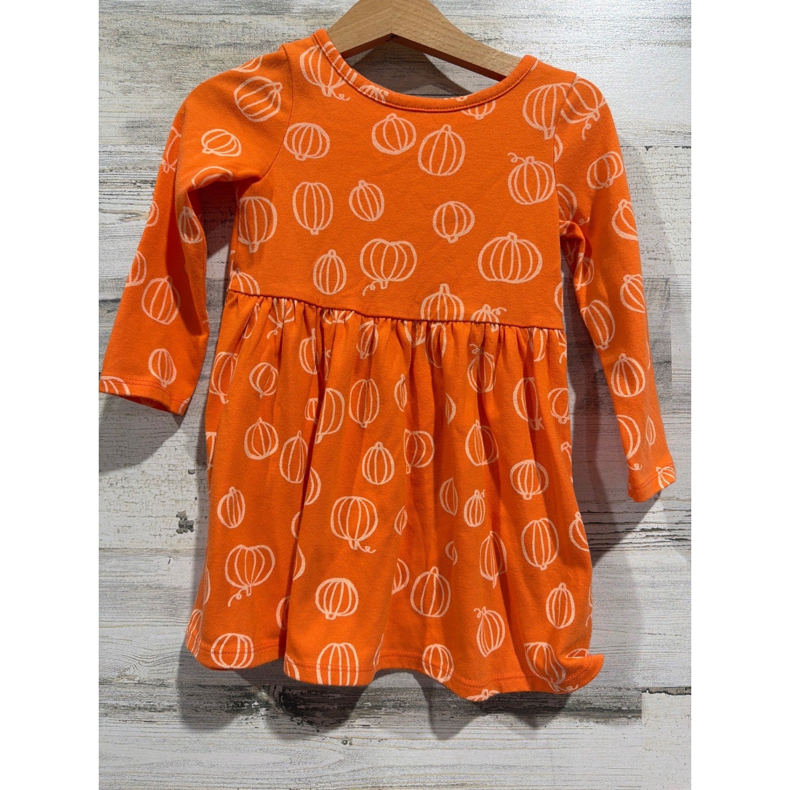 Cat & Jack Pumpkin Dress Boutique Tunic Pants Girls 2T Orange Fall Bundle EUC4