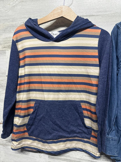 US Polo Marie Nicole Long Sleeve Shirt Lot Boys 4-5 Blue Denim Stripe1