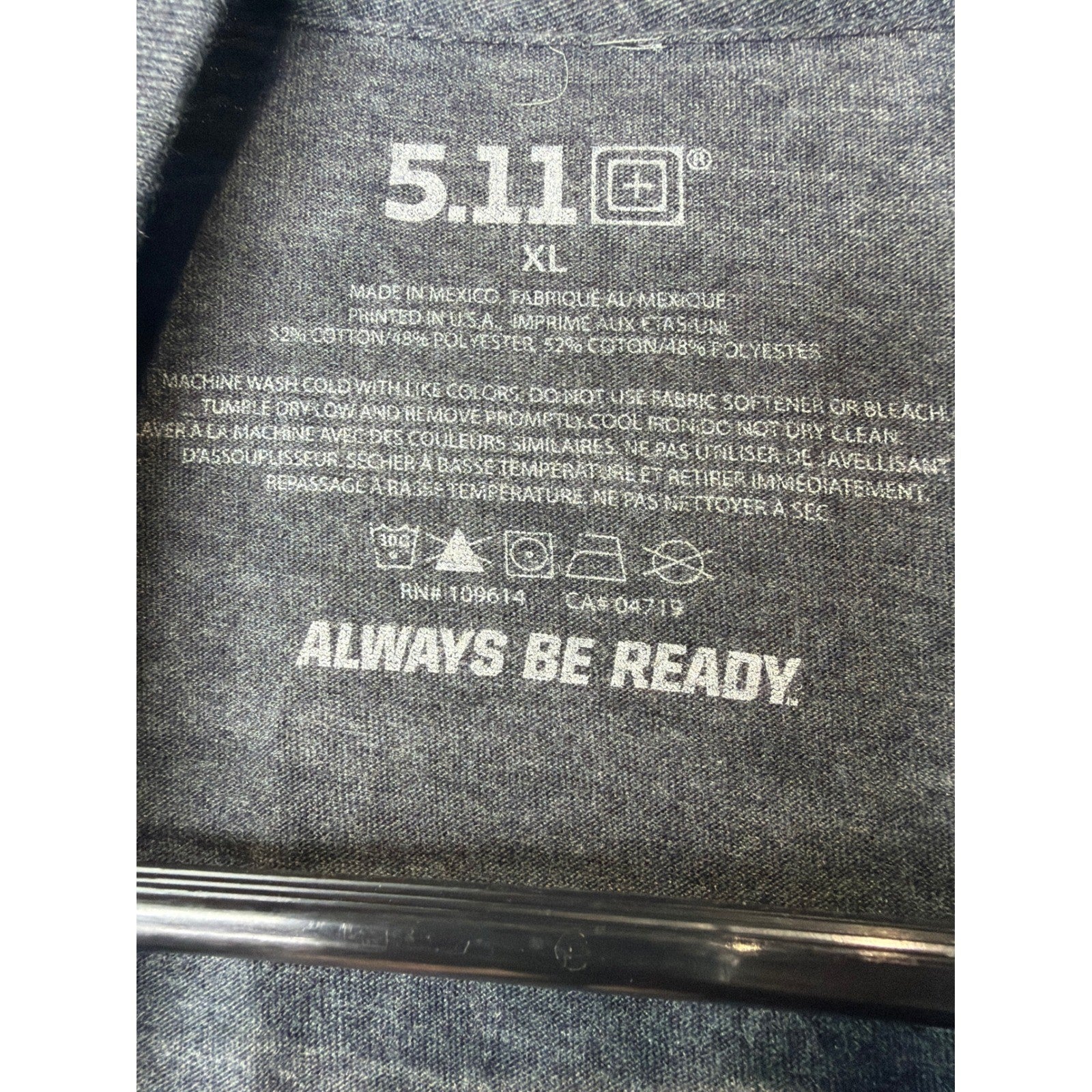 5.11 Tactical T-Shirt Men XL Gray Texas Graphic Short Sleeve Outdoor EUC2
