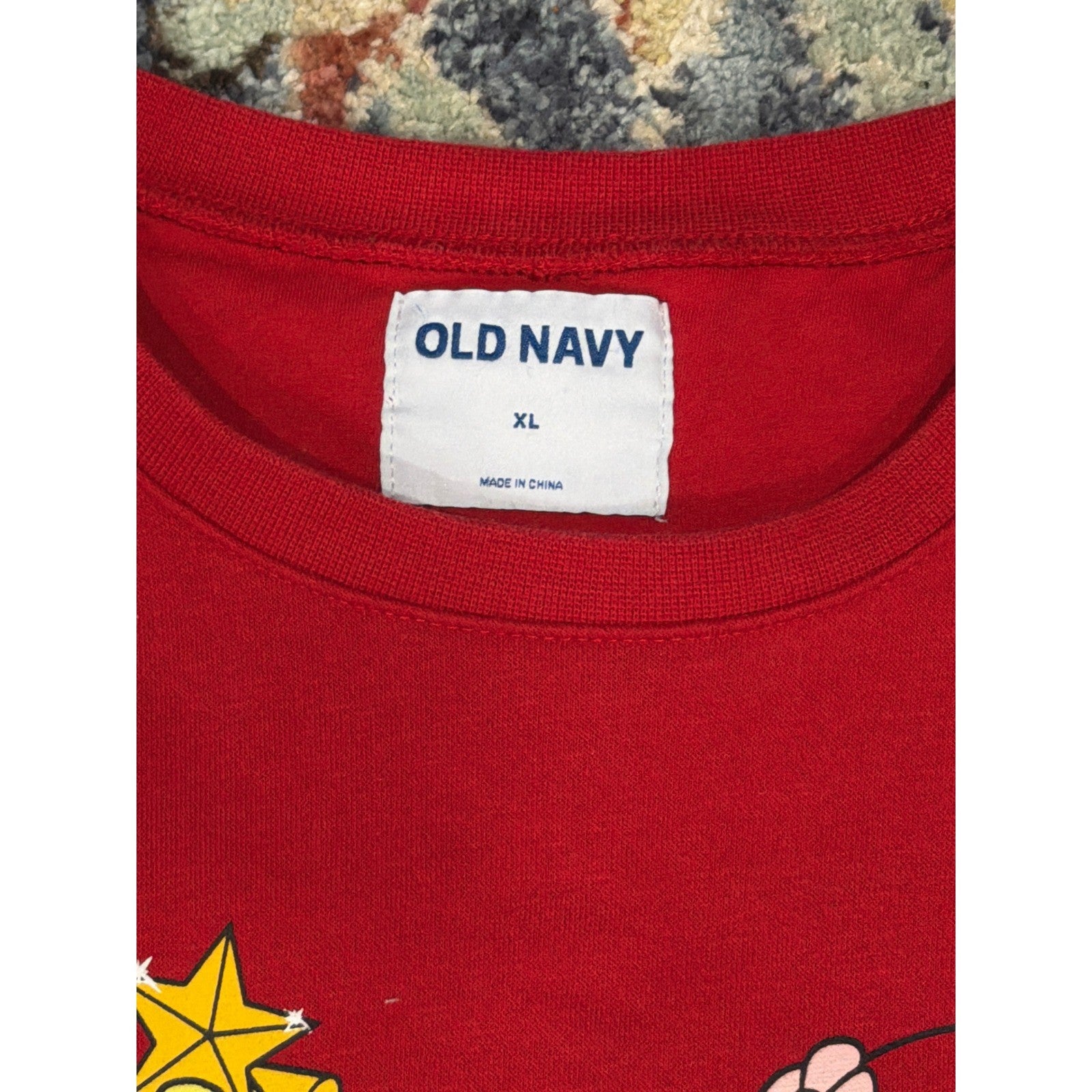 Old Navy SpongeBob Christmas Sweatshirt Women XL Red Holiday Graphic EUC2