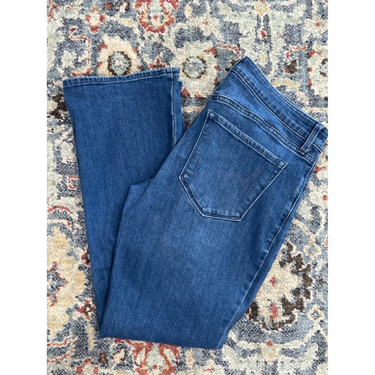 Old Navy Wow Boot Cut Women 12P Petite Blue Midrise Denim Jeans0