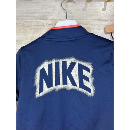 Nike Tracksuit Set Boys Size 7 Navy Blue Orange Zip Up Jacket Joggers5
