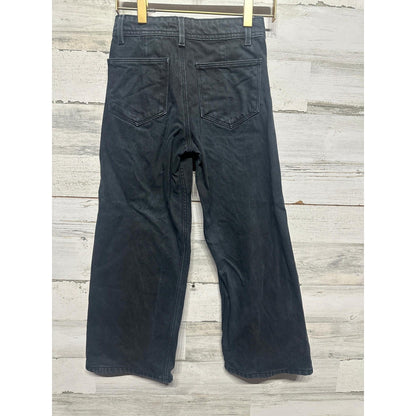 Guess Wide Leg Jeans Girls Size 8 Black High Waisted Relaxed Denim EUC1