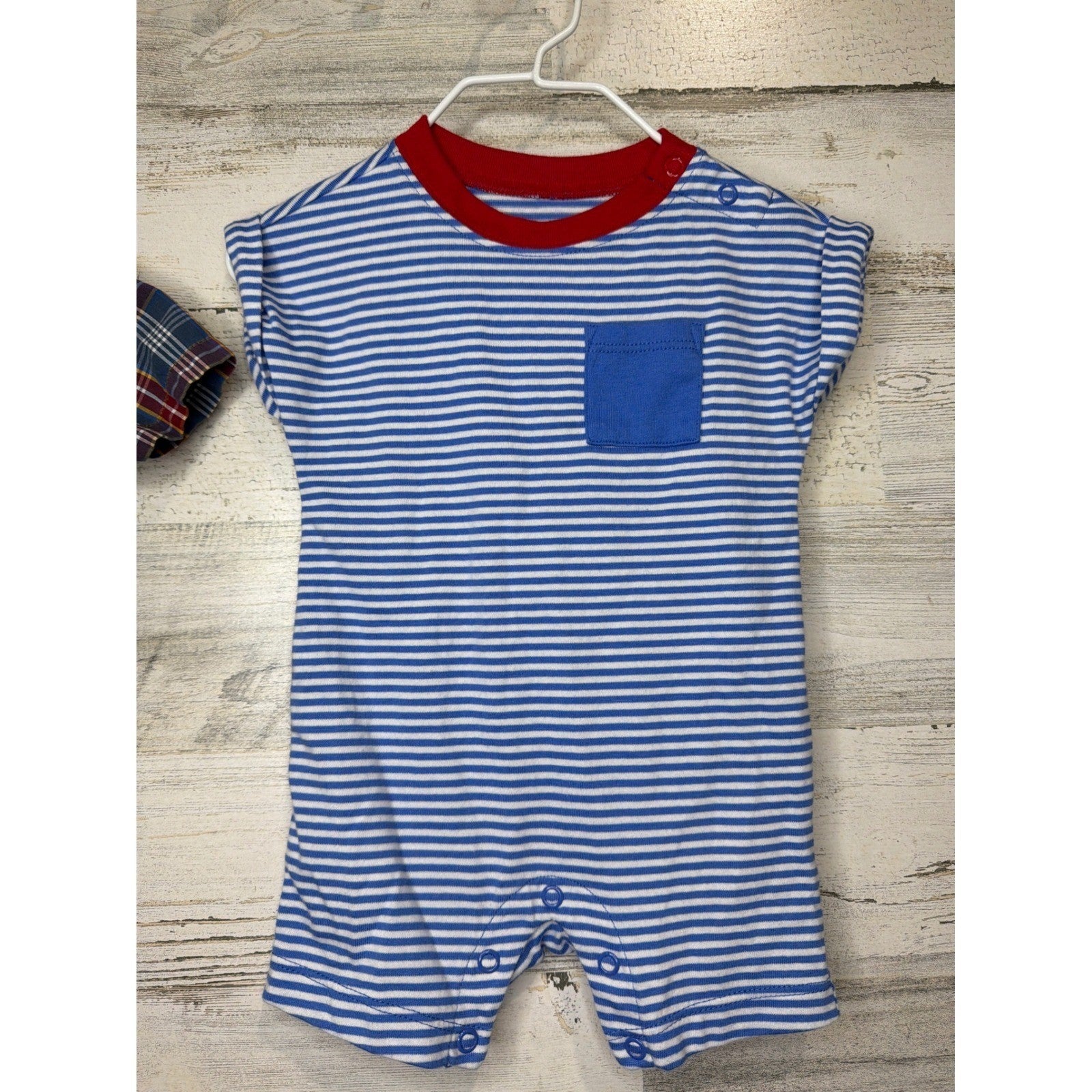 Wrangler Wonder Nation Carters Baby Boys 3M Plaid Striped Bundle Red White Blue3
