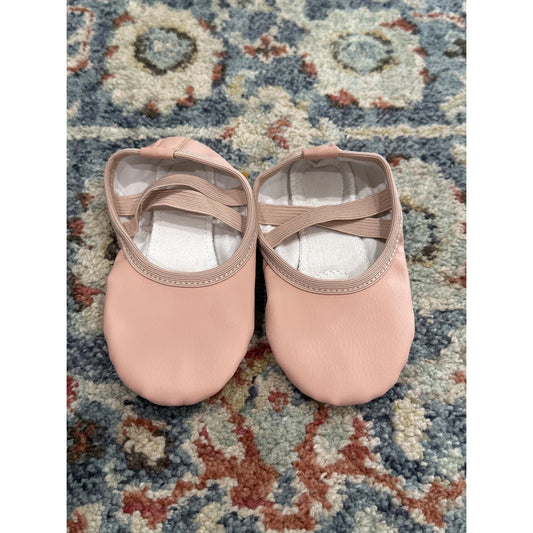 Stelle Ballet Shoes Toddler 7 Pink Elastic Strap Faux Leather NEW0