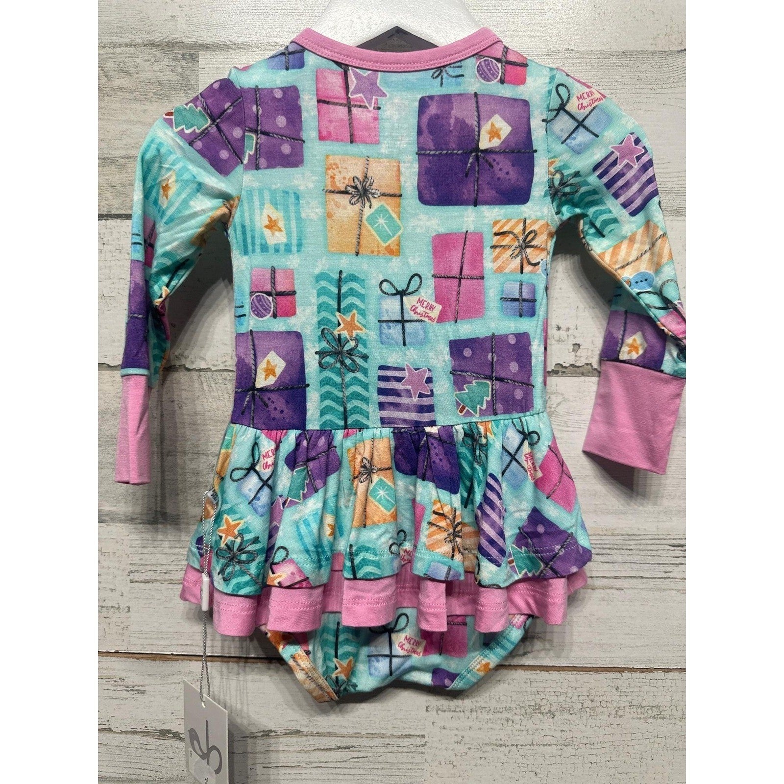 Birdie Bean Ruffle Romper Dress Girls 6-12M Bamboo Christmas Gifts NWT2