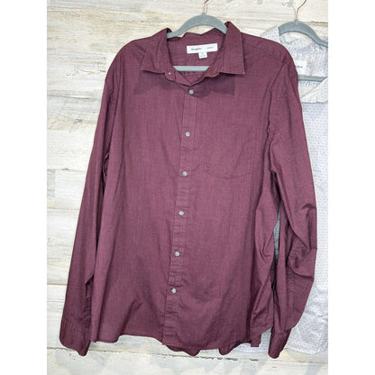 Old Navy Goodfellow Shirt Bundle Men XXL Green Burgundy White Slim Fit3