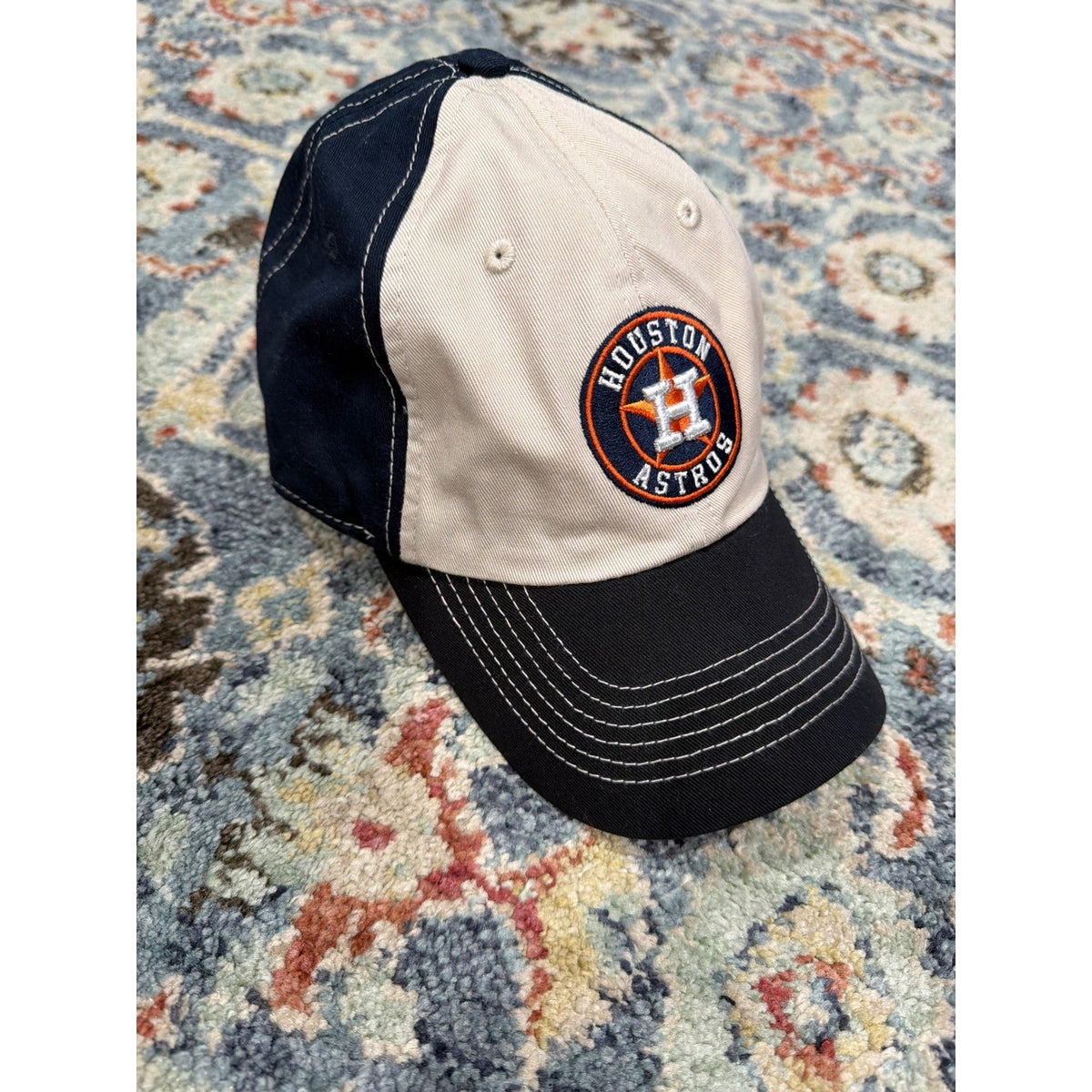 Genuine Merchandise Houston Astros Hat Mens OS Navy Tan Baseball Cap EUC0