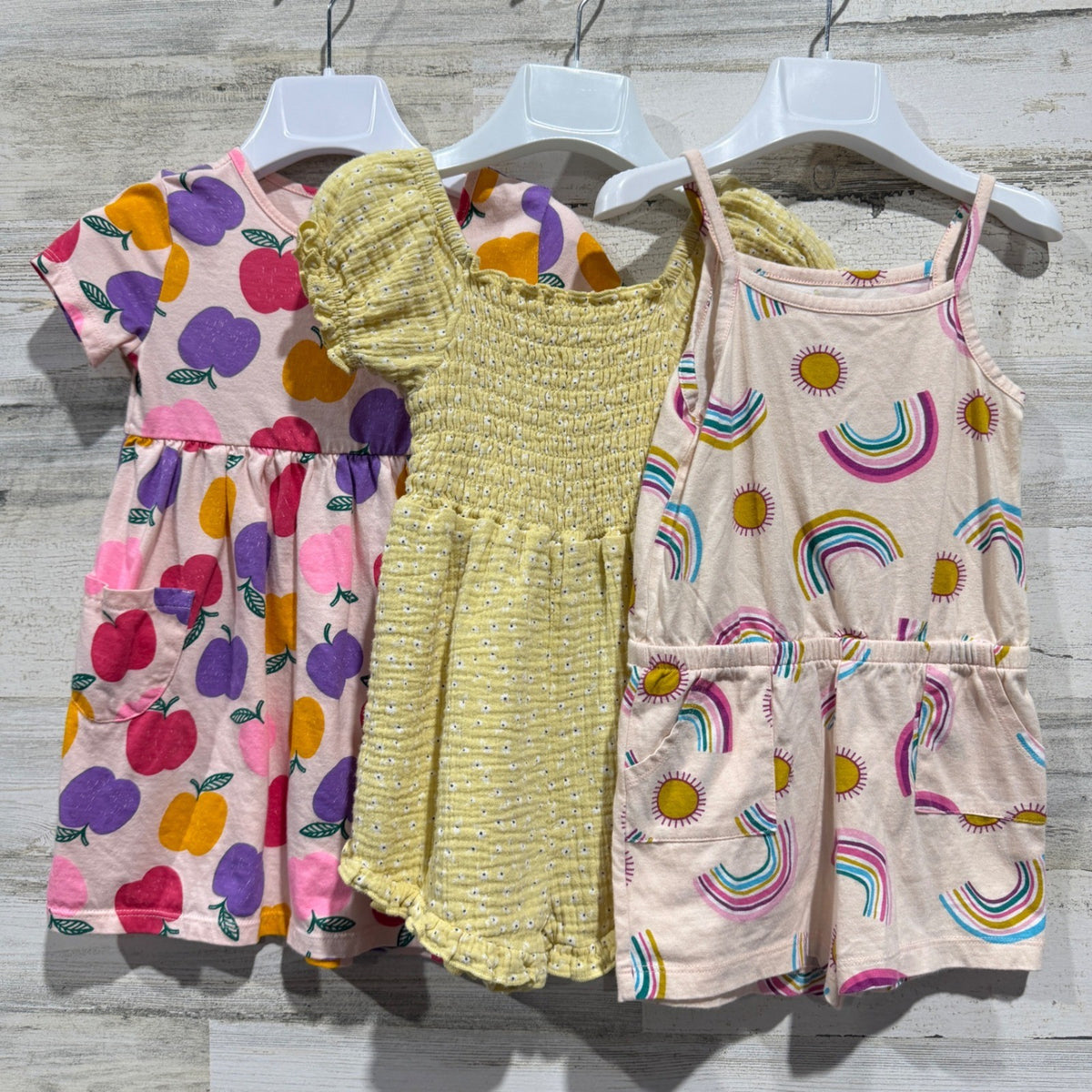 Old Navy Gerber Wonder Nation Dress Romper Lot Girls 3T Cotton Summer Bundle0