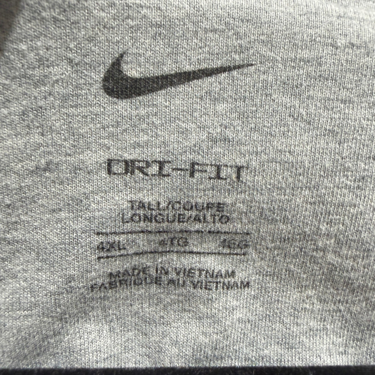 Nike Dri-Fit Tee T-Shirt Men 4XL-T Gray Cotton Poly Blend Sporty Athletic2