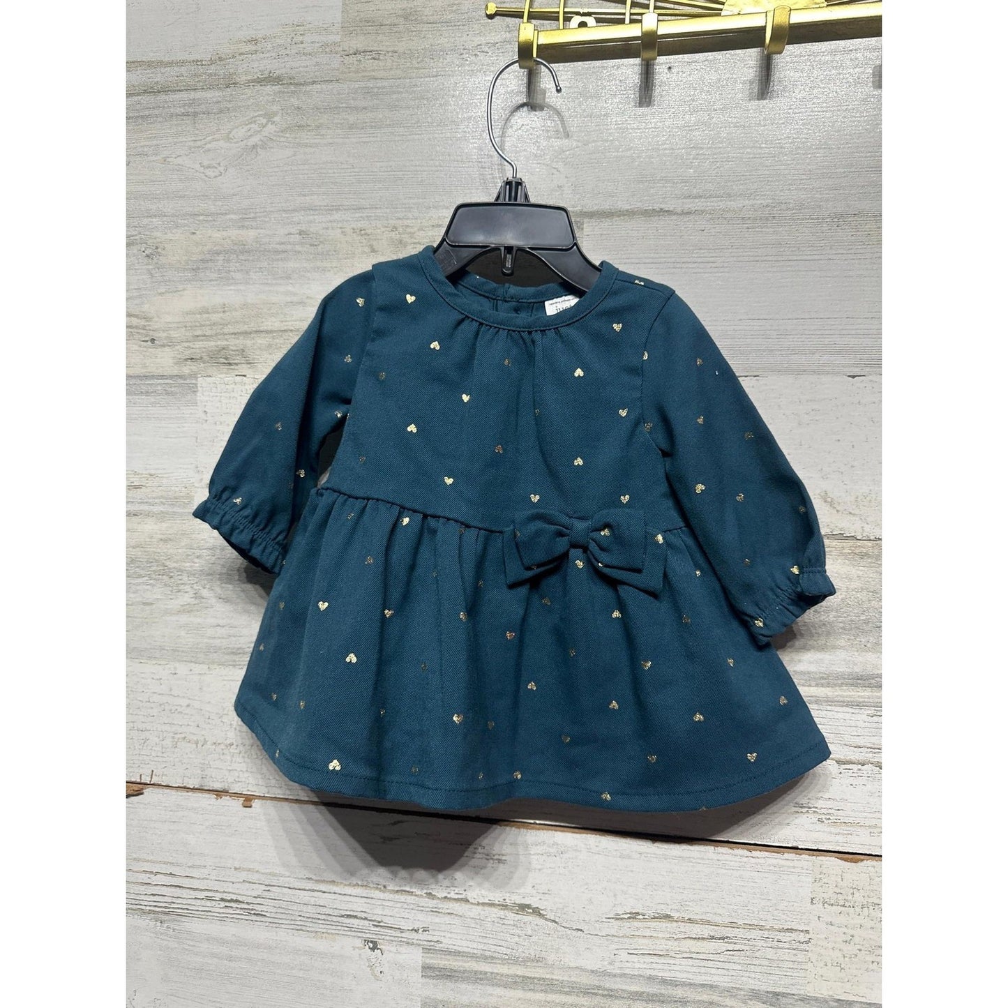 Jessica Simpson Carter's Baby Girls 3-6M Teal Floral Heart Outfit Lot EUC1