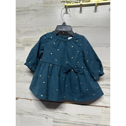 Jessica Simpson Carter's Baby Girls 3-6M Teal Floral Heart Outfit Lot EUC1