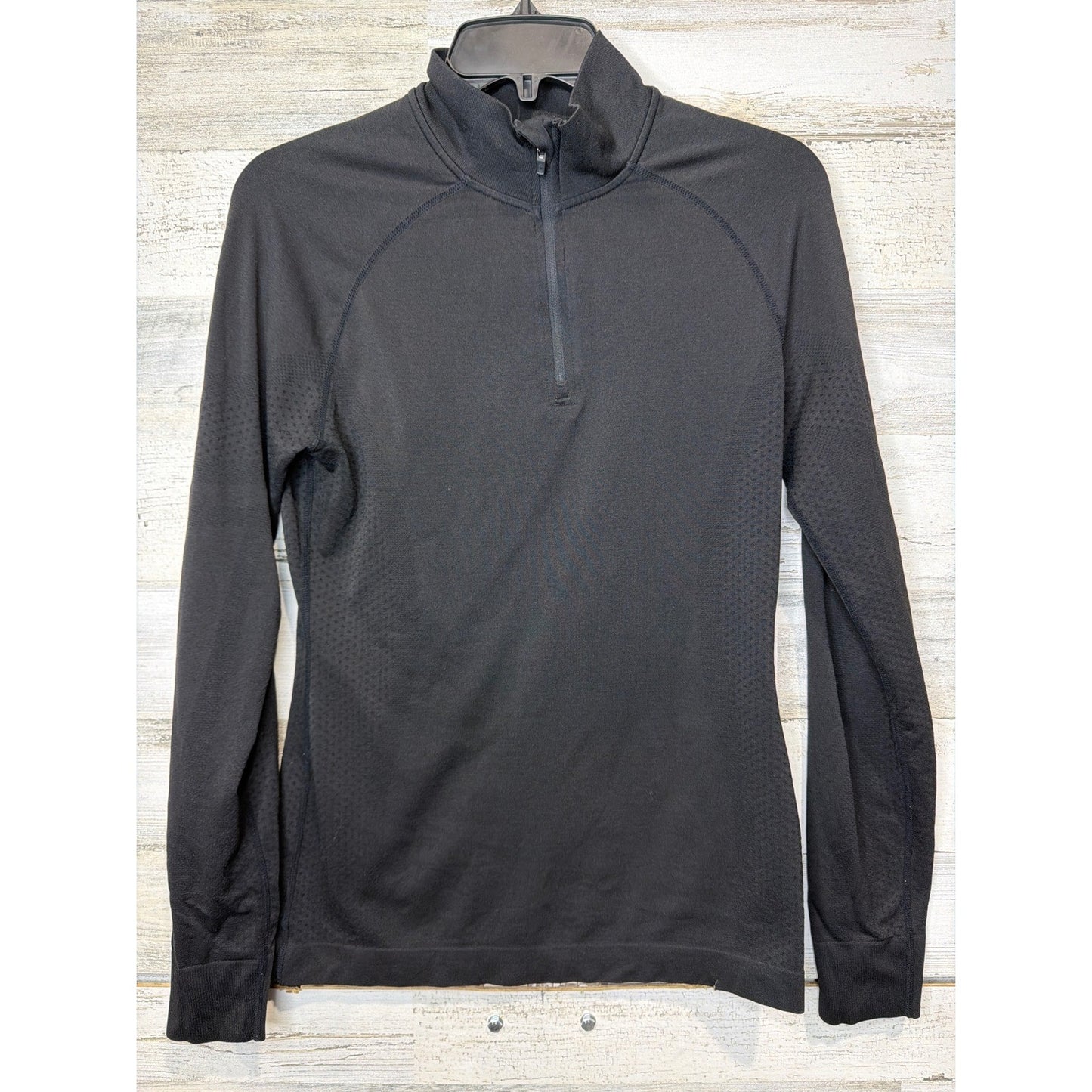 Figs Seamless Quarter Zip Women Small Black Long Sleeve Pullover Medcore EUC0
