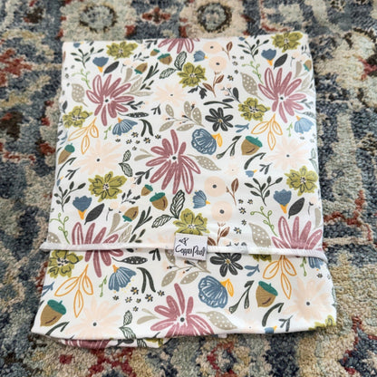 Copper Pearl Swaddle Blanket Baby White Floral Woodland Autumn EUC0