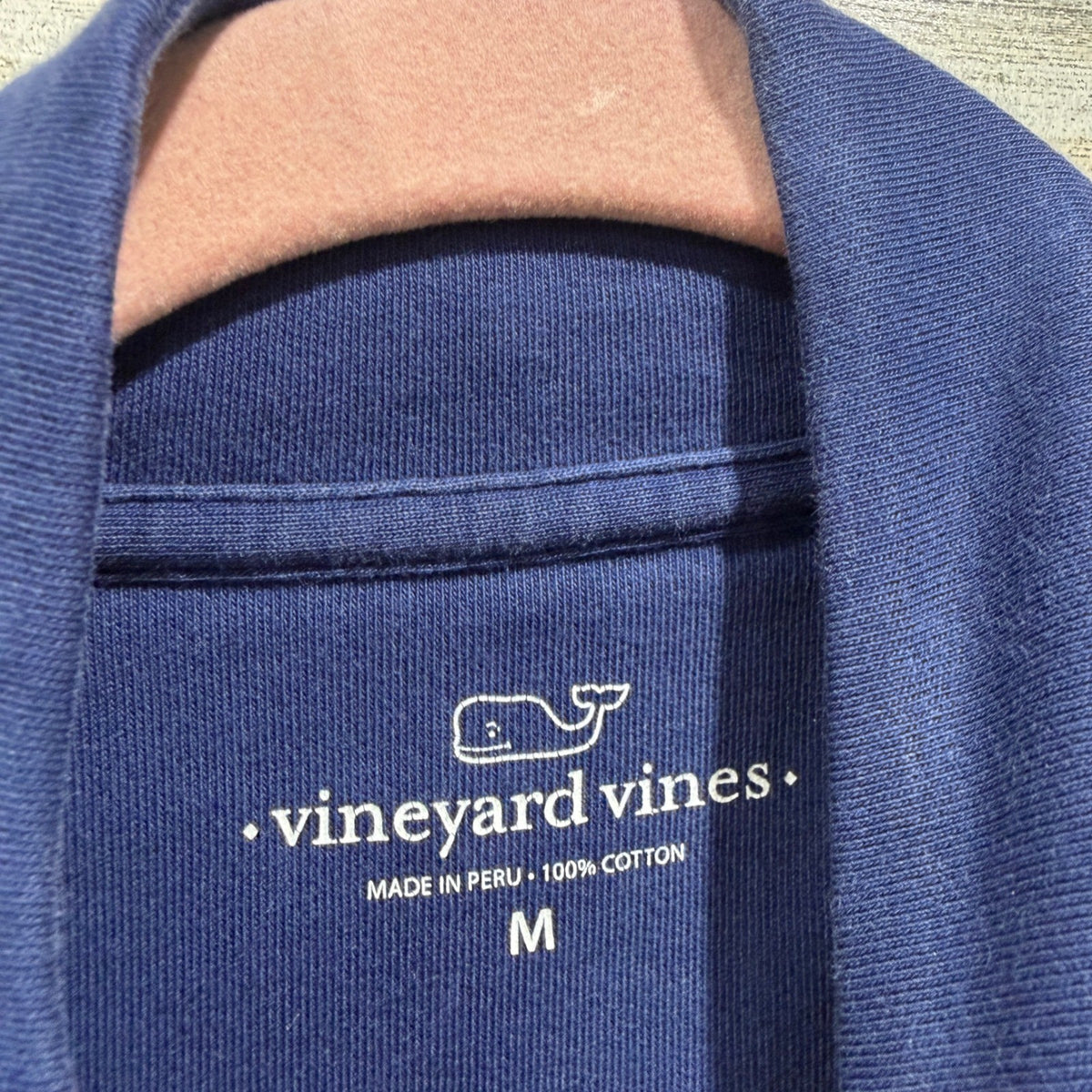 Vineyard Vines Striped Yoke Pullover Women M Navy Blue 100% Cotton Preppy2