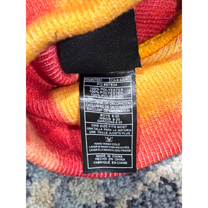 NFL Beanie Hat Youth Size Red Yellow Tie Dye Kansas City Chiefs Sportswear EUC4