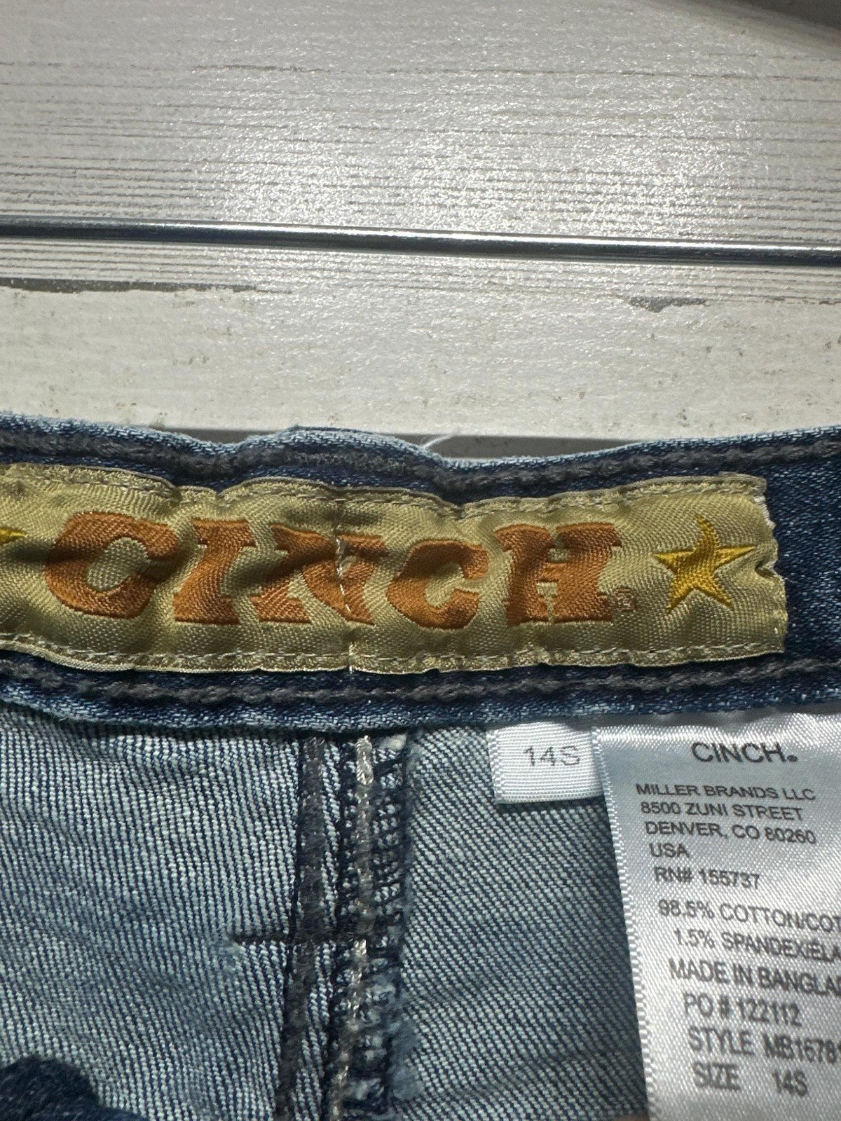 Cinch Jeans Boys 14S Blue Straight Leg Western Denim EUC3