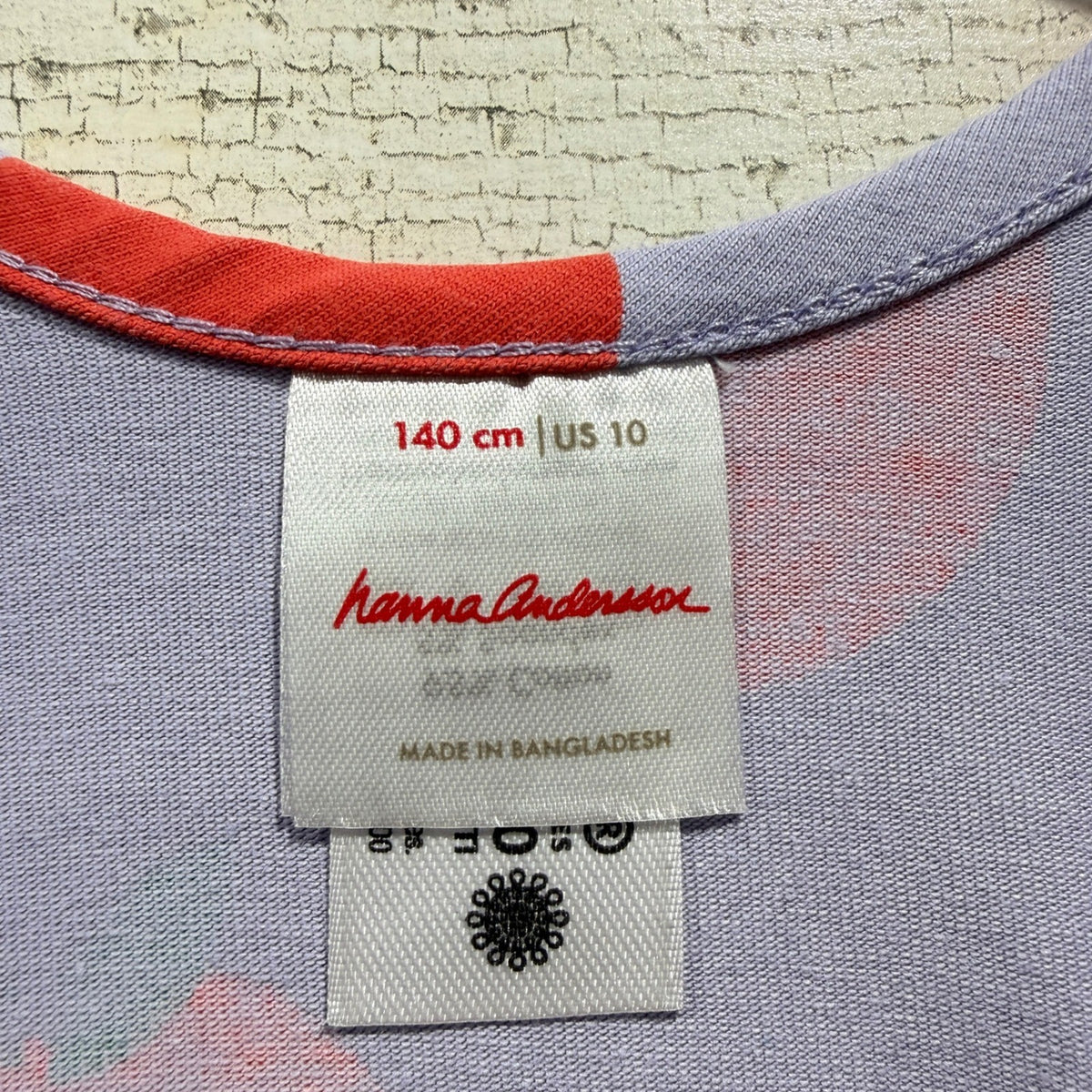 Hanna Andersson Dress Girls 10 Red Apple Print School EUC3