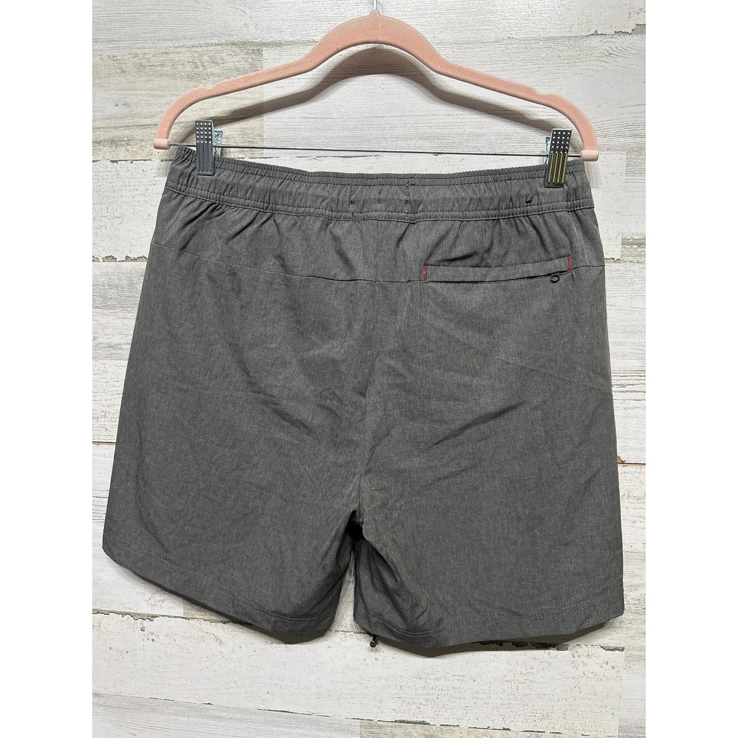 Valor Collective Hybrid Shorts Men Size S Gray Elastic Waist Drawstring EUC2