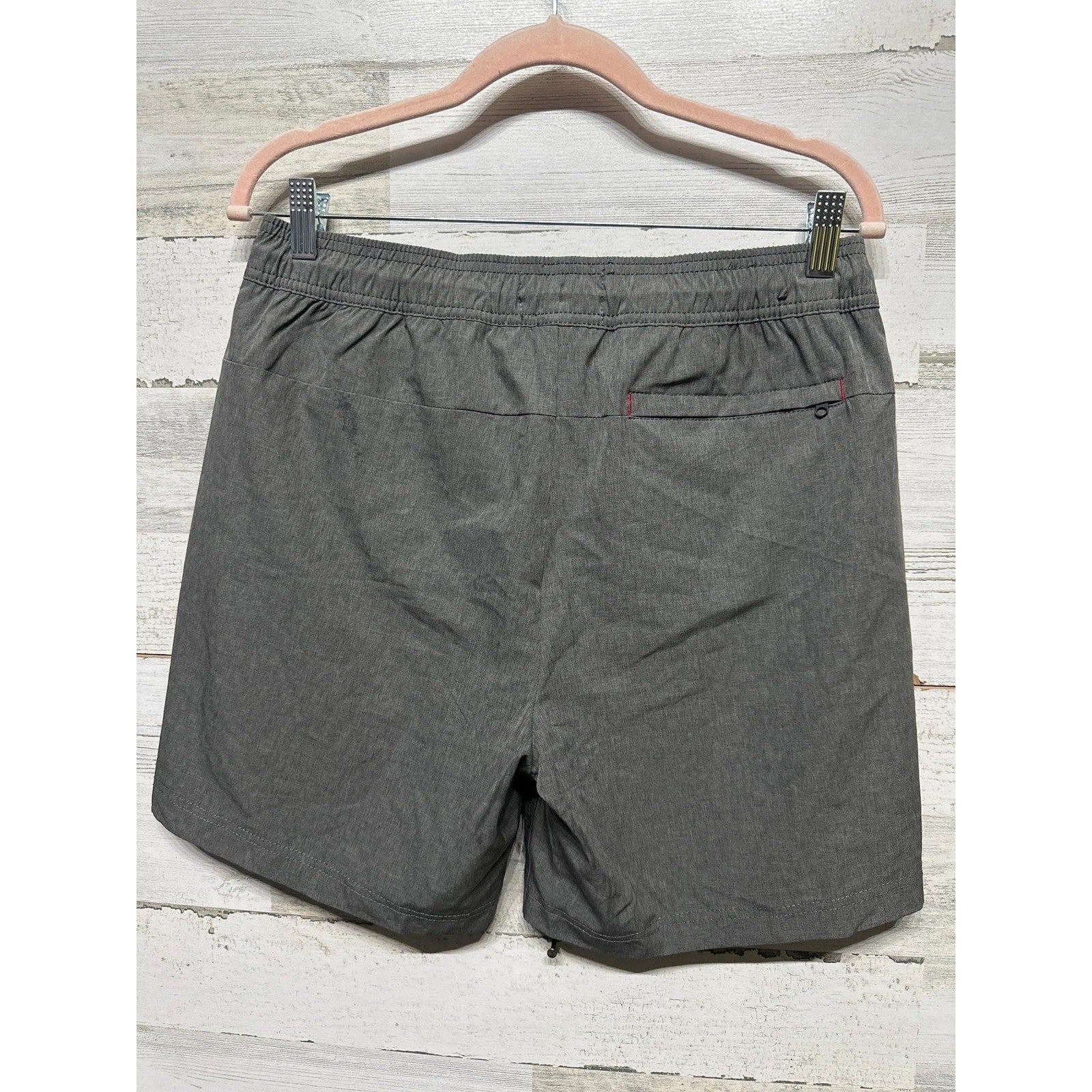 Valor Collective Hybrid Shorts Men Size S Gray Elastic Waist Drawstring EUC2