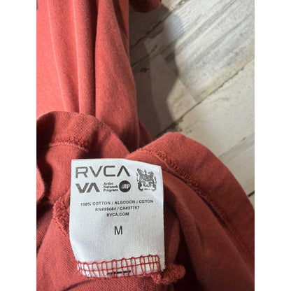 RVCA Graphic Tee Mens Medium Vintage Wash Logo Cotton Skate Surf EUC3