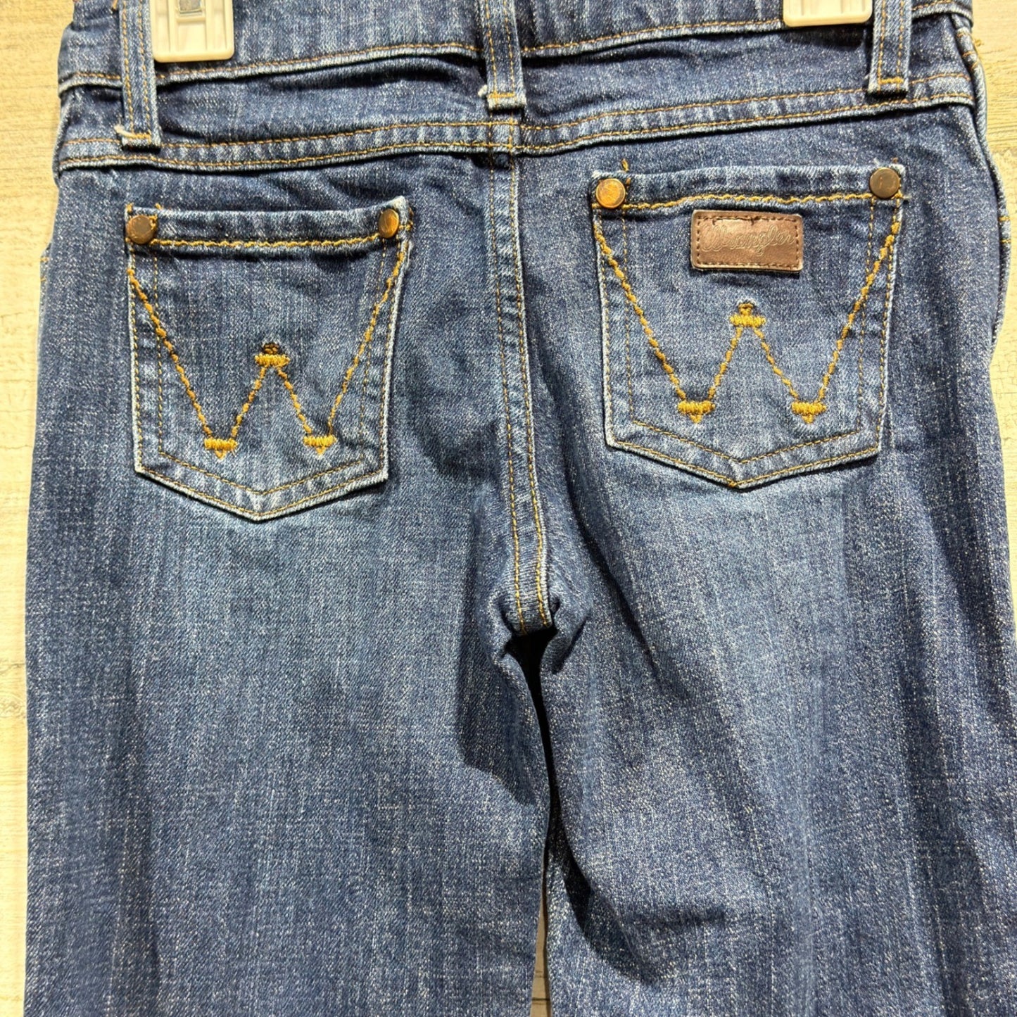 Wrangler Retro Jeans Boys Size 7 Regular Blue Relaxed Bootcut Western EUC3