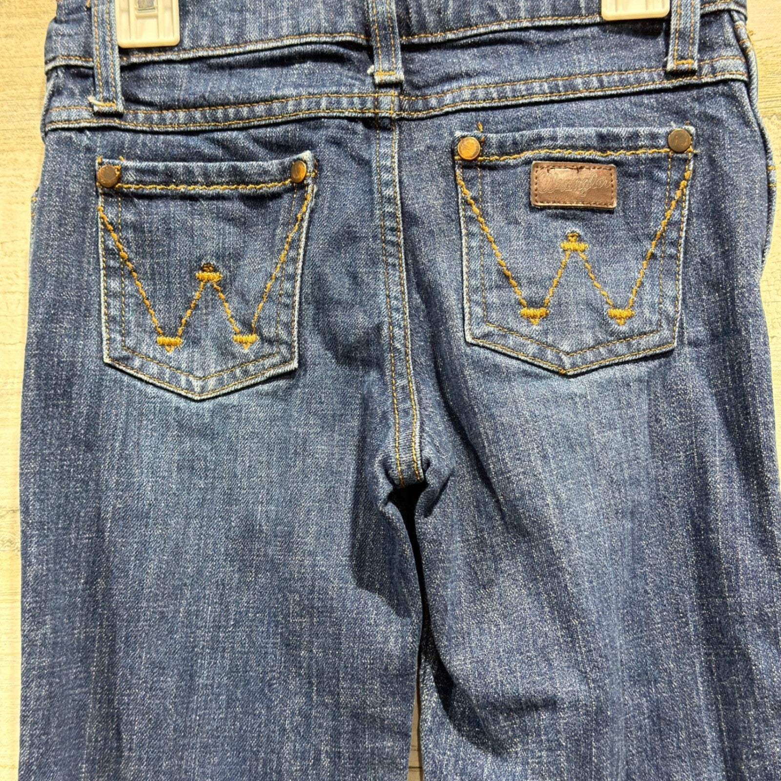 Wrangler Retro Jeans Boys Size 7 Regular Blue Relaxed Bootcut Western EUC3