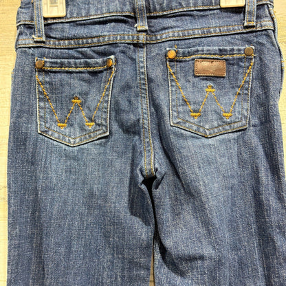 Wrangler Retro Jeans Boys Size 7 Regular Blue Relaxed Bootcut Western EUC3