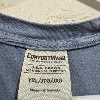 ComfortWash T-Shirt Girls YXL Blue Texas Aggies Floral Collegiate EUC2