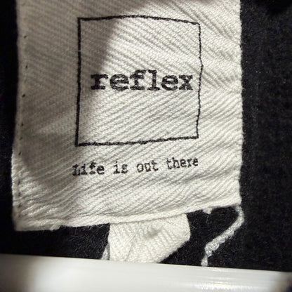 Reflex Star Embroidered Sweatshirt Women Size M Black Cotton Blend Casual EUC1