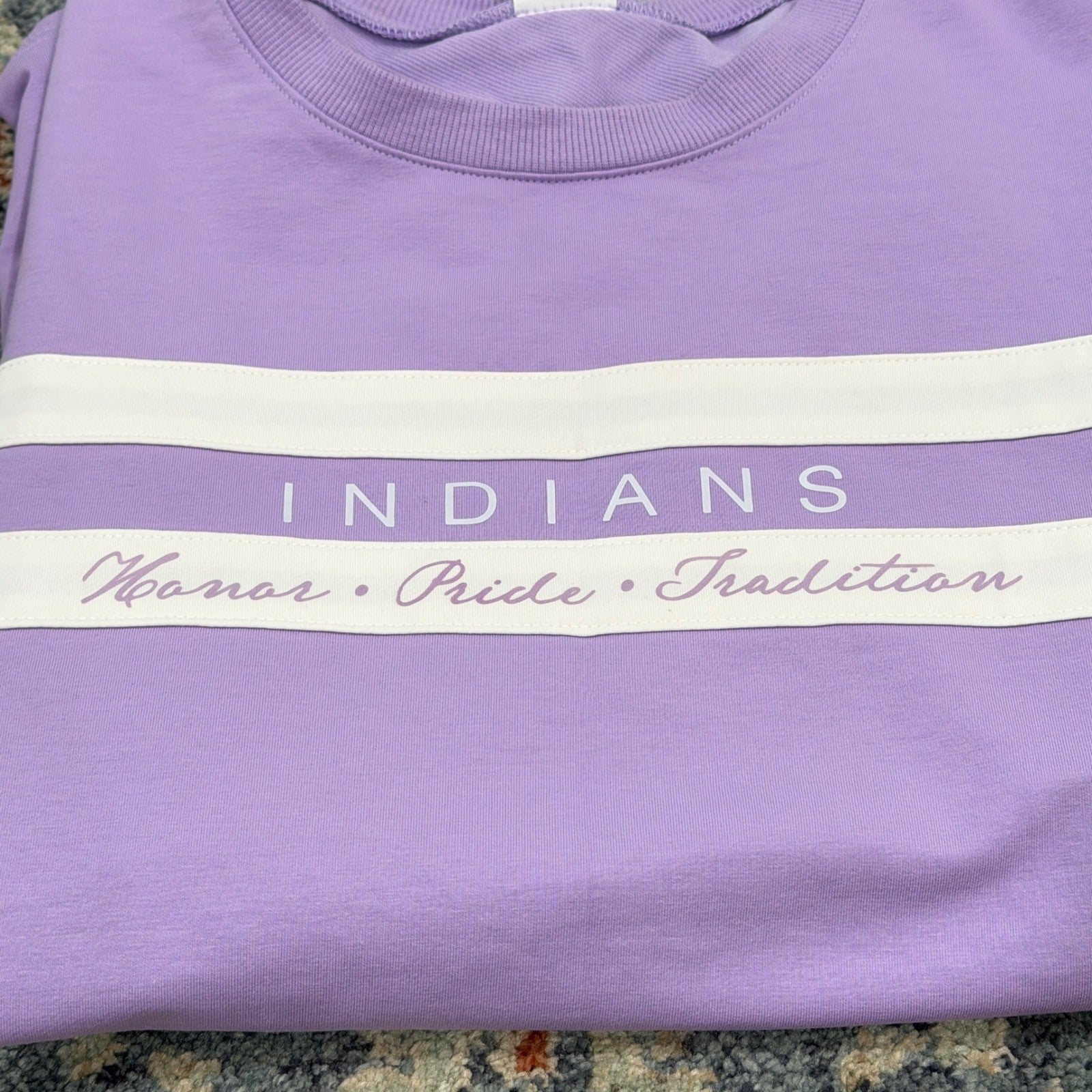 Wiholl Sweatshirt Women Medium Purple Port Neches Indians Varsity Gameday EUC0