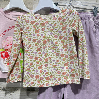 Strawberry Shortcake Carter's Cat & Jack Bundle Lot Girls 4T Pink Floral Retro3