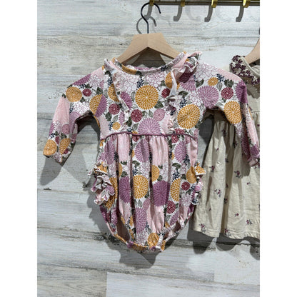 Modern Moments RuffleButts Bundle Girls 18-24M Floral Dress Bubble Romper EUC1
