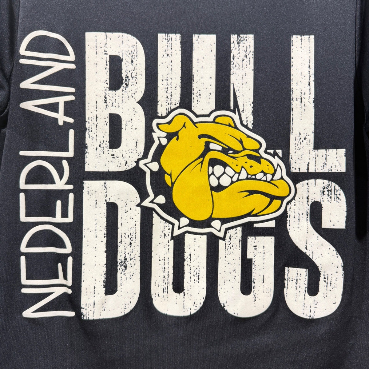 Badger Sport Nederland Bulldogs Boys Small Black Performance Athletic Tee EUC1