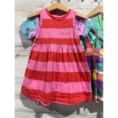 Boutique Dress Bundle Girls 2T Multicolor Rainbow Floral Plaid Pom Pom5