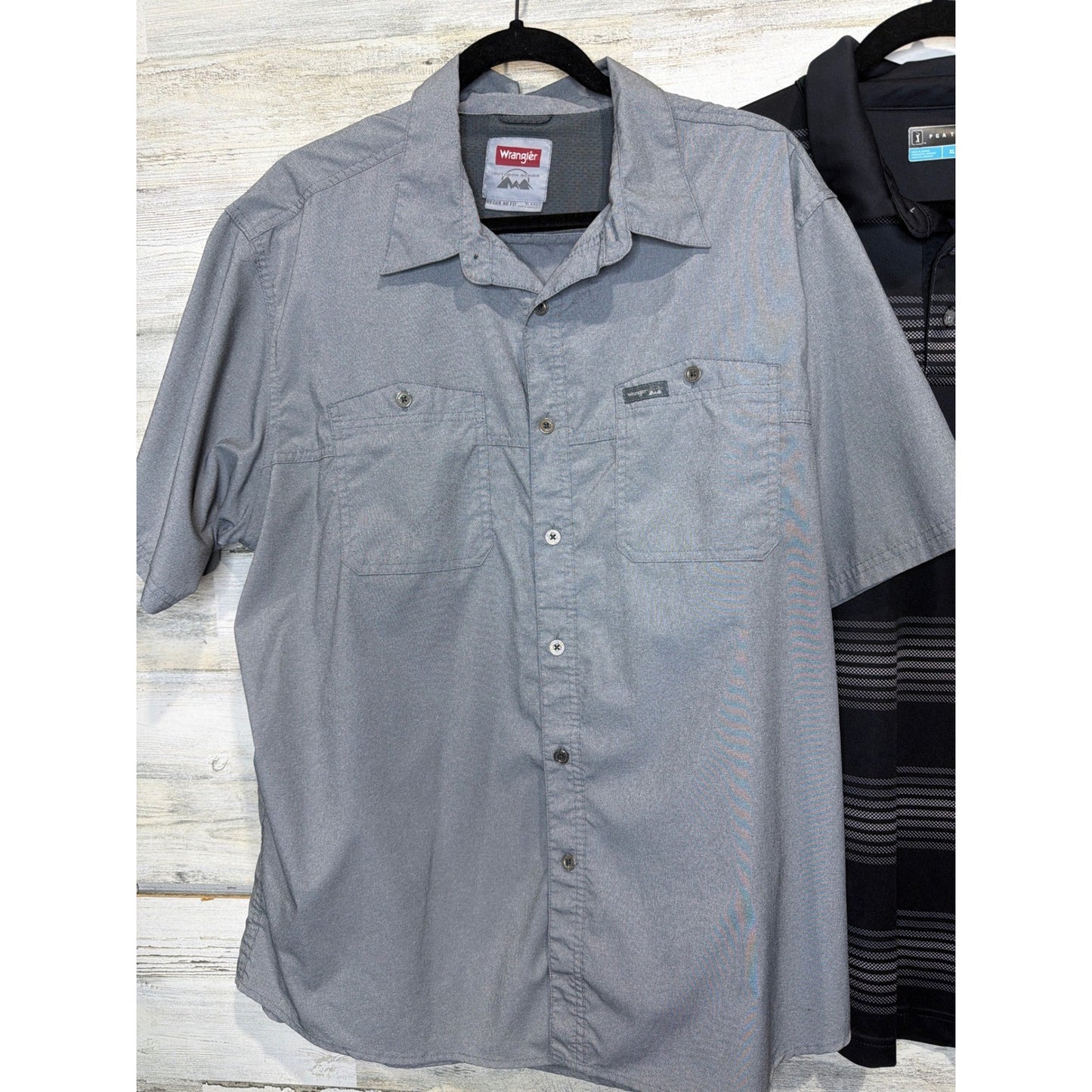 Wrangler PGA Tour Shirts Men XL Gray Black Bundle Performance Gorpcore1