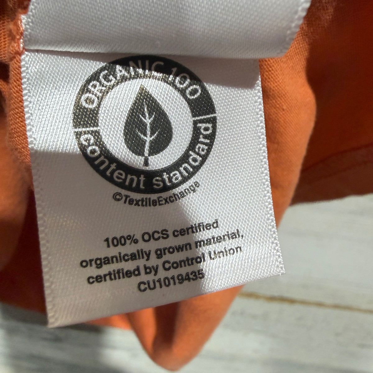 Everlane Uniform Organic Cotton Crew T-Shirt Mens Medium Orange Solid Basic EUC4