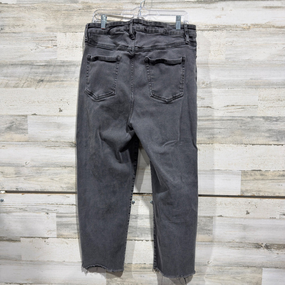 Ava & Viv High Rise Slim Straight Jeans Women 17 Grey Cotton Blend Modern EUC4