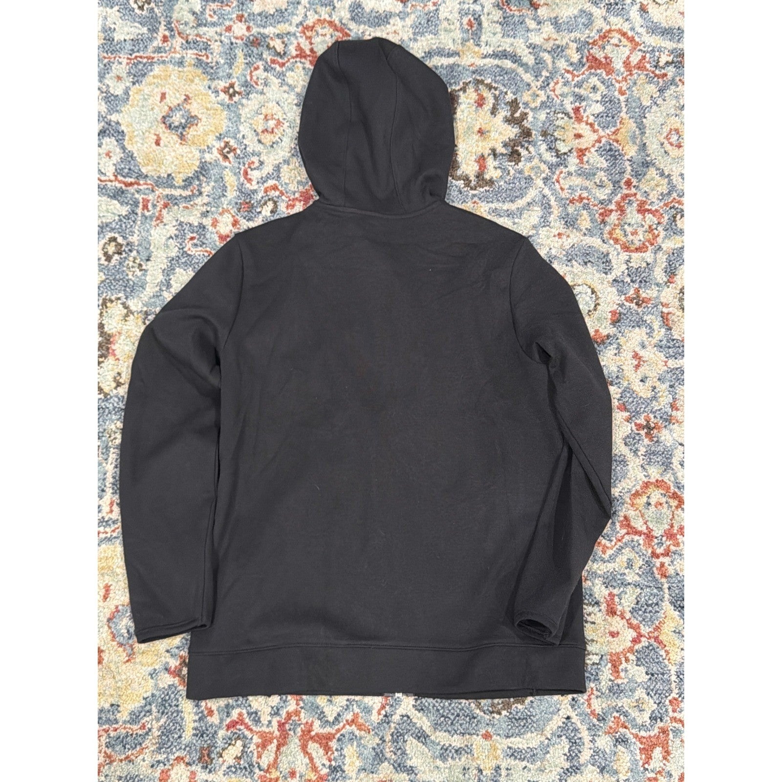 Old Navy Active Full Zip Hoodie Boys 10/12 Black Tech Fleece Sportswear EUC4