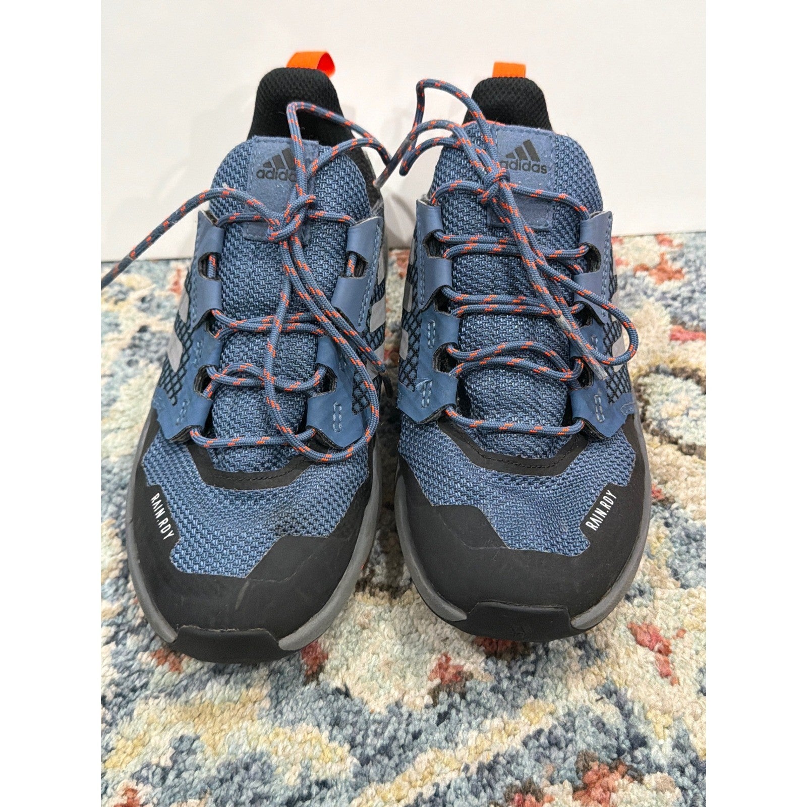 Adidas Terrex Hiking Shoes Boys Size 1 Blue RAIN.RDY Outdoors1