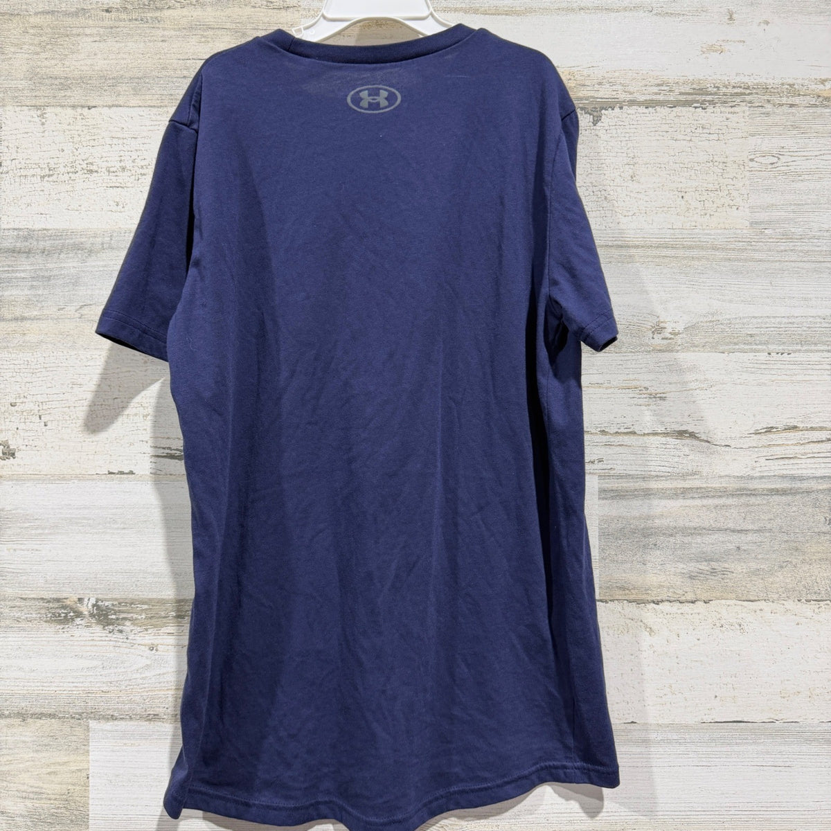 Under Armour T-Shirt Boys Youth Large Navy Blue Short Sleeve Sporty EUC3