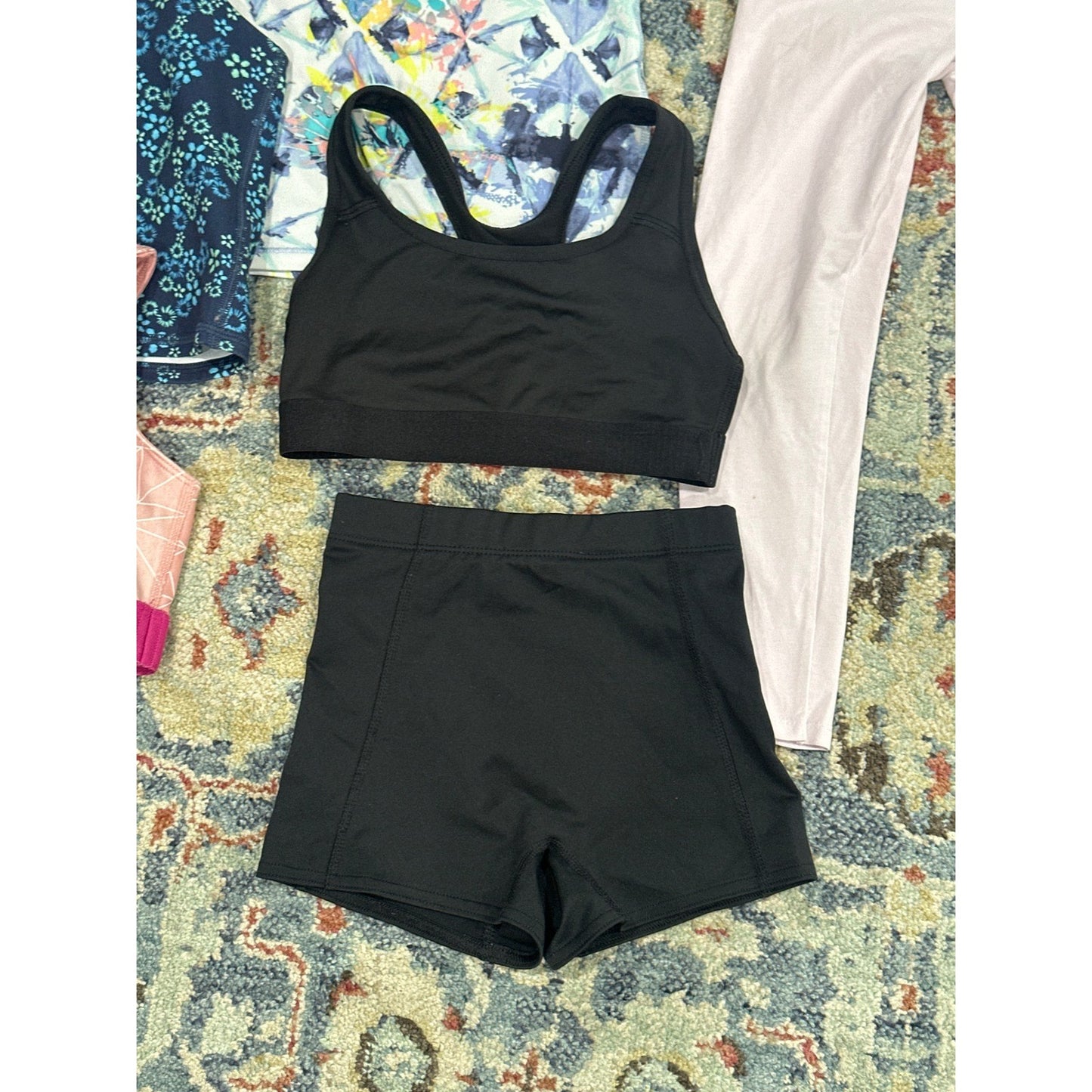 Nike Ivivva All in Motion Girls Size 6 Activewear Bundle Pink Black EUC1