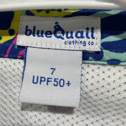 Blue Quail Butterfly Shirt Boys 7 Colorful UPF 50 Outdoor EUC1
