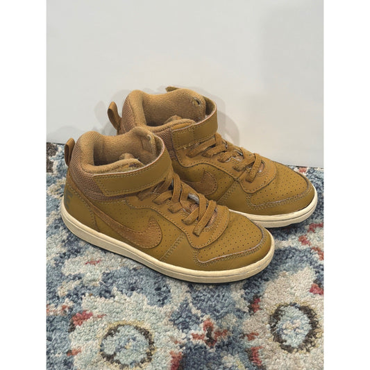 Nike Court Borough Mid Boys 11C Wheat Brown High Top Sneaker0