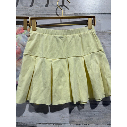 Old Navy Art Class Shorts Skirt Girls 10/12 Yellow Floral Active Skater EUC3