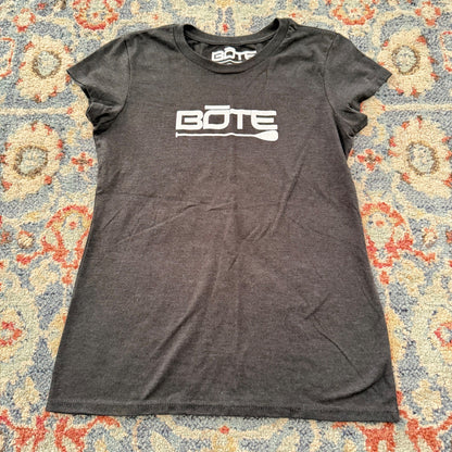 Bote Graphic T-Shirt Girls Medium Gray Paddle Board Surf Outdoor EUC0