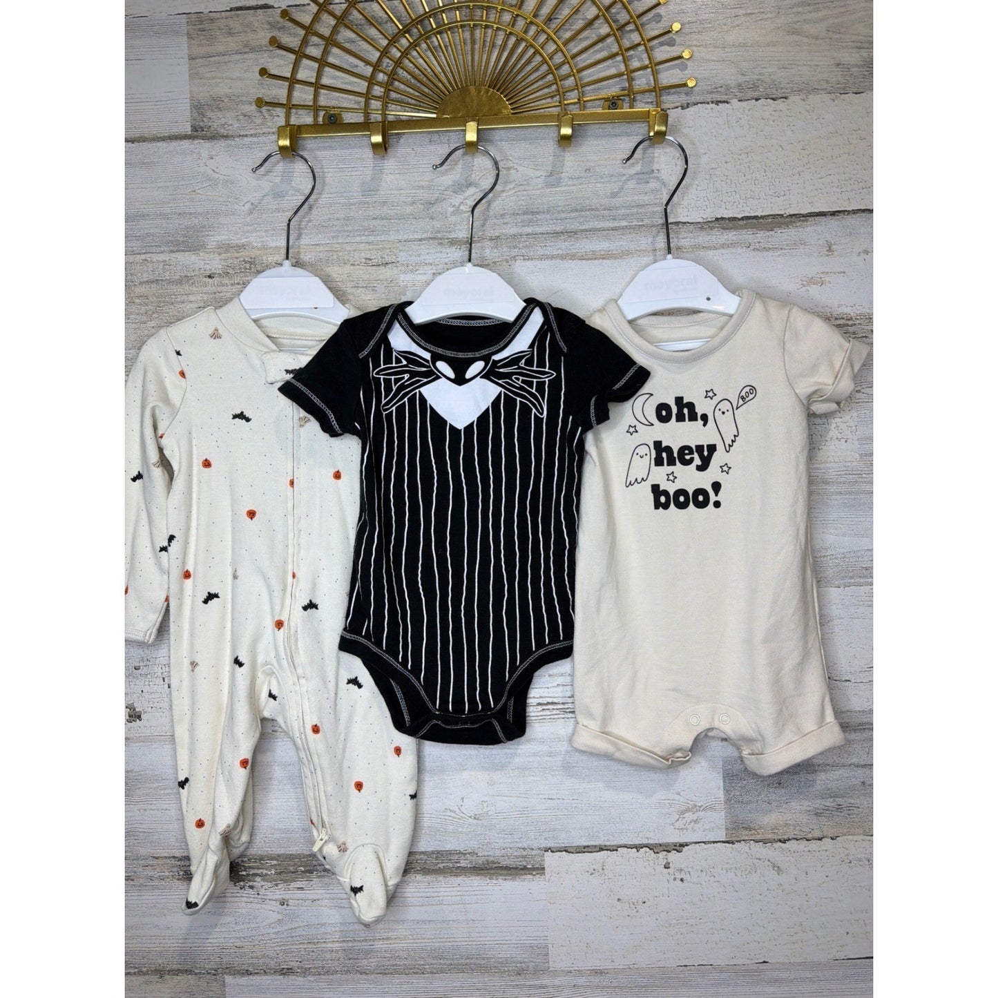 Carter's Disney Cat & Jack Baby 0-6M Halloween Bundle Jack Skellington EUC0