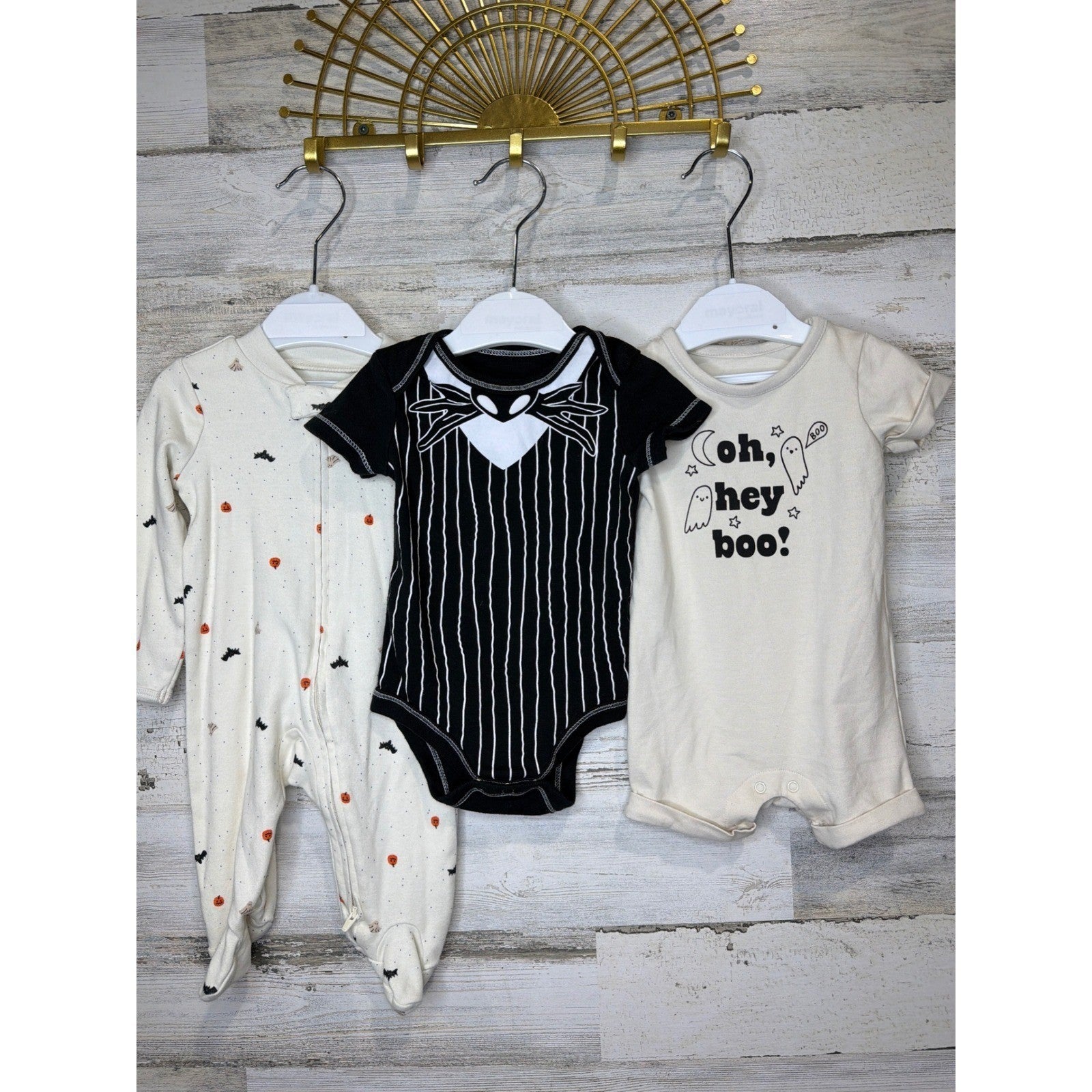 Carter's Disney Cat & Jack Baby 0-6M Halloween Bundle Jack Skellington EUC0