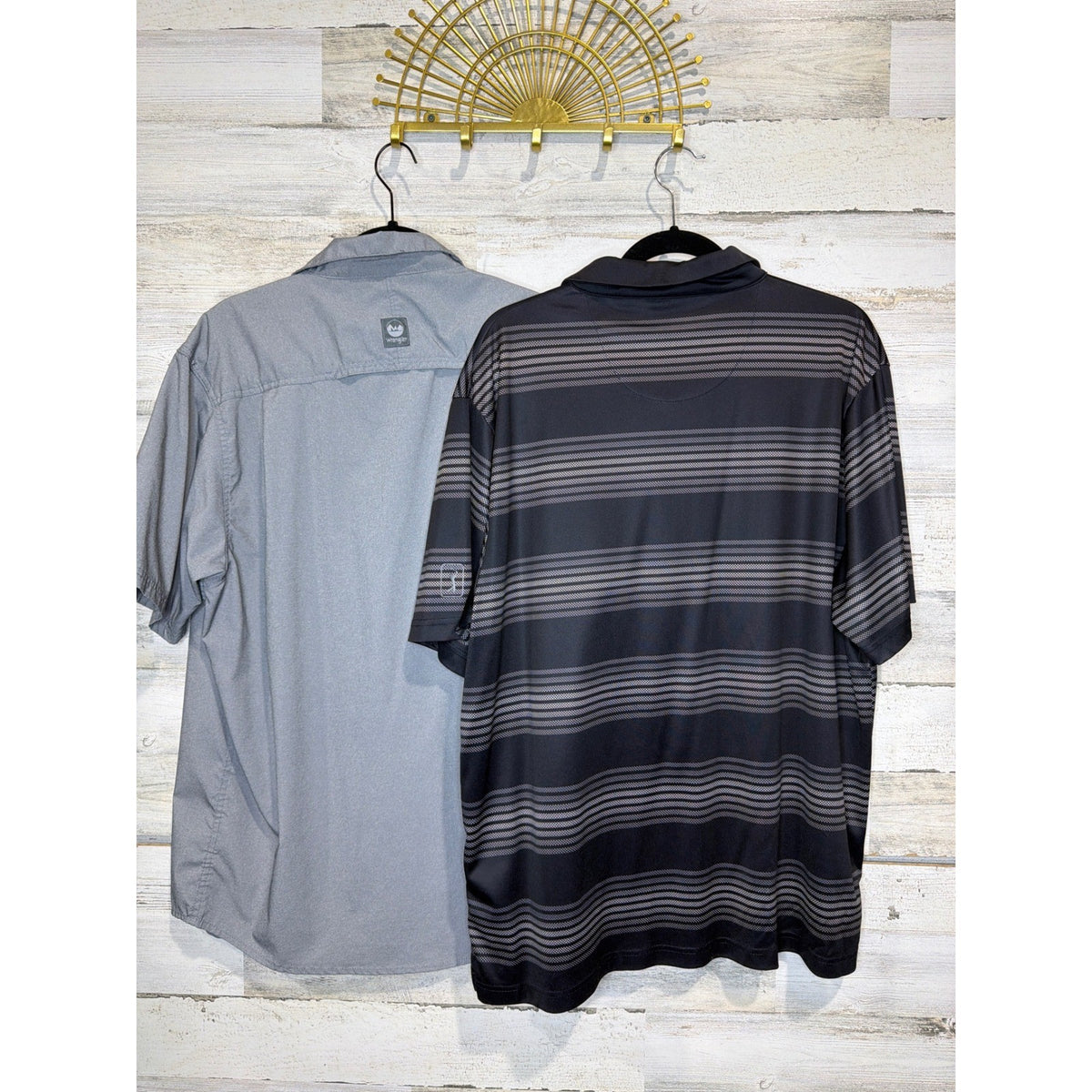 Wrangler PGA Tour Shirts Men XL Gray Black Bundle Performance Gorpcore5