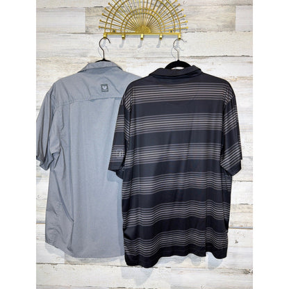 Wrangler PGA Tour Shirts Men XL Gray Black Bundle Performance Gorpcore5
